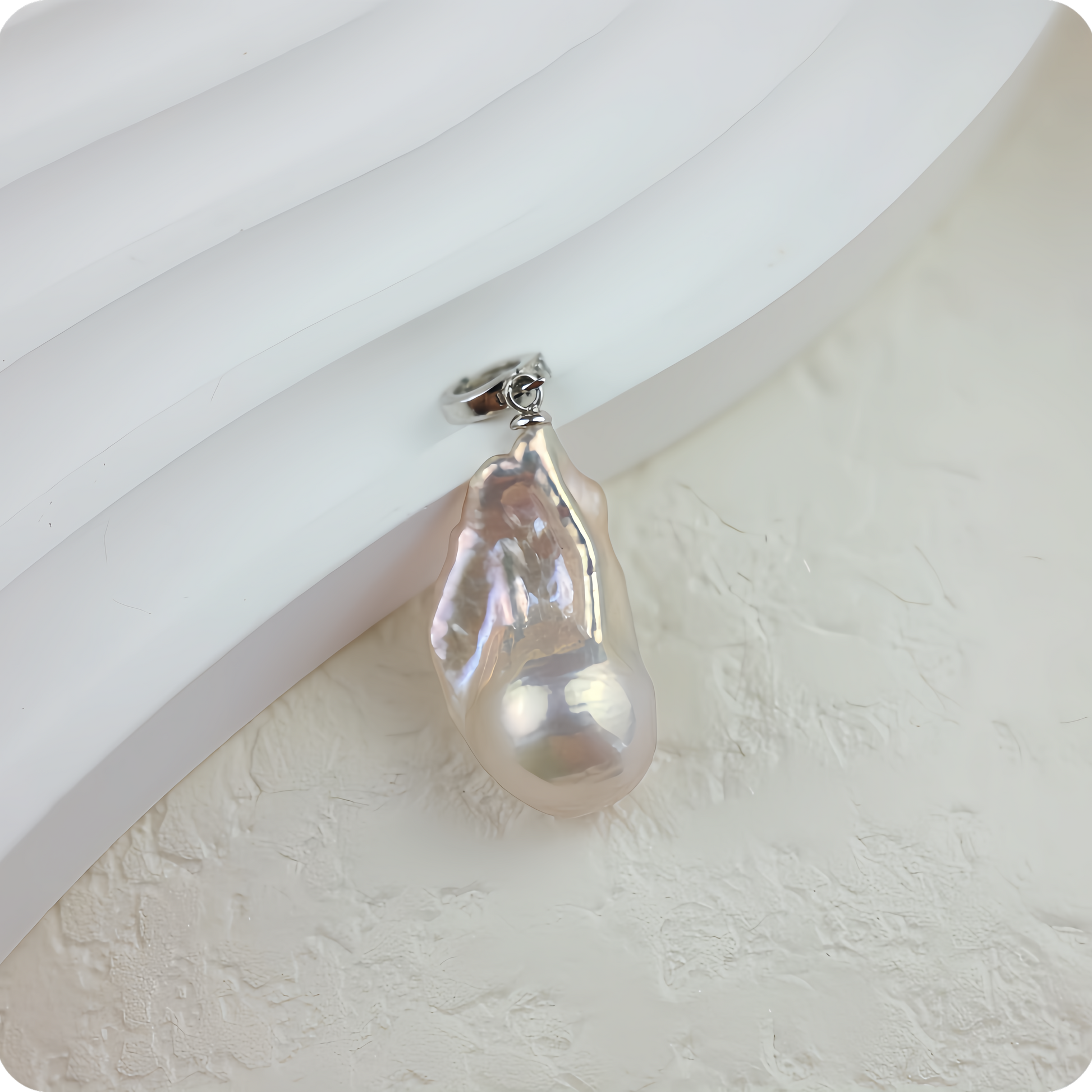 Baroque pearl pendant - Pink