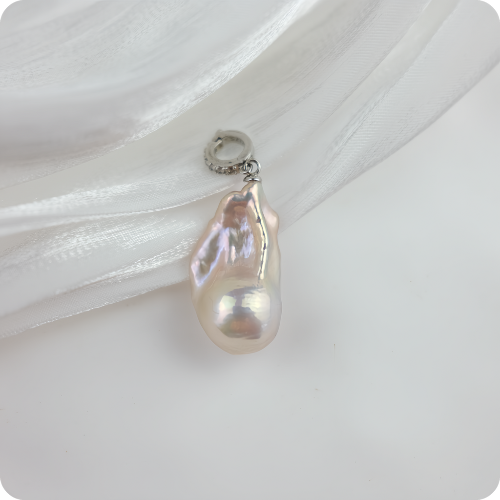 Baroque pearl pendant - Pink