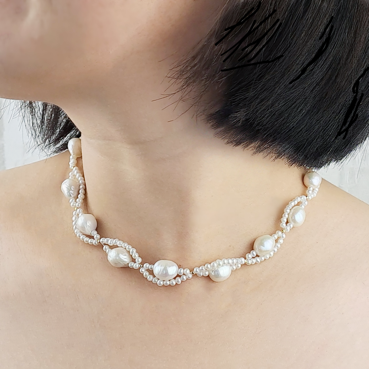 BAROQUE PEARL NECKLACE -   CHARLOTTE