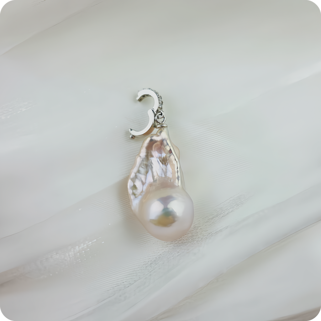 Baroque pearl pendant - Pink