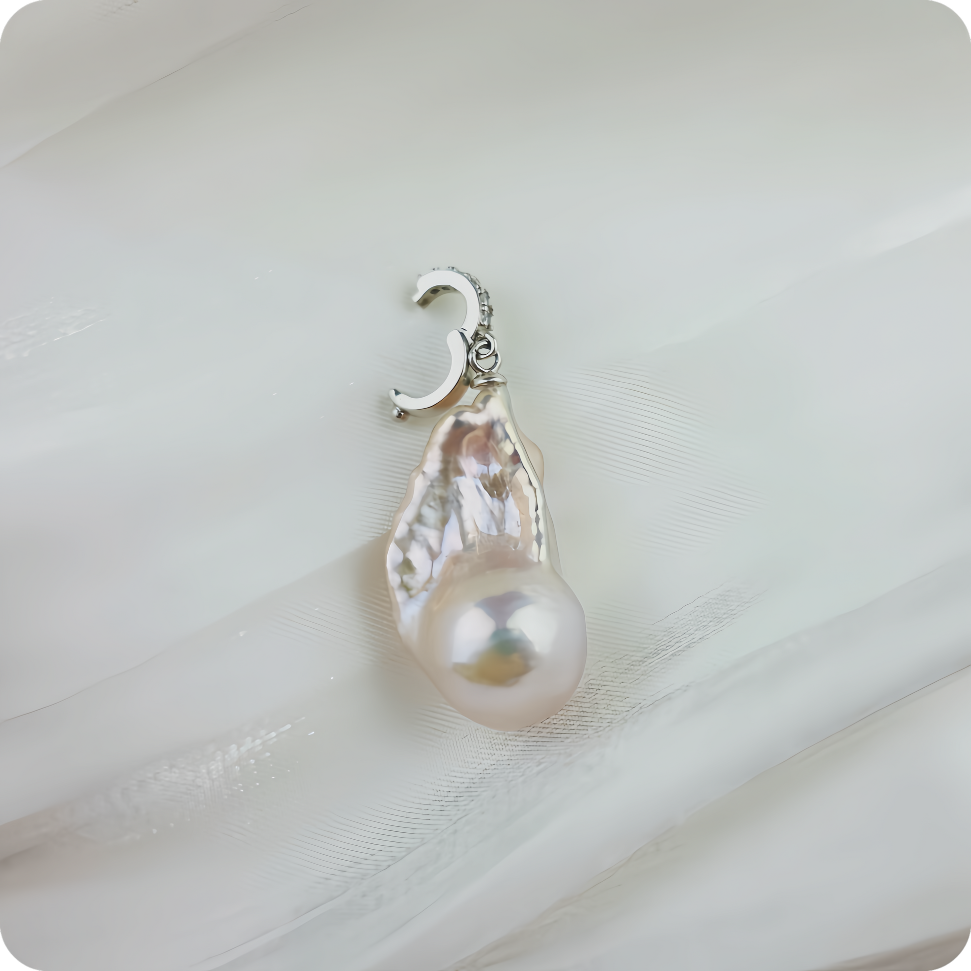 Baroque pearl pendant - Pink
