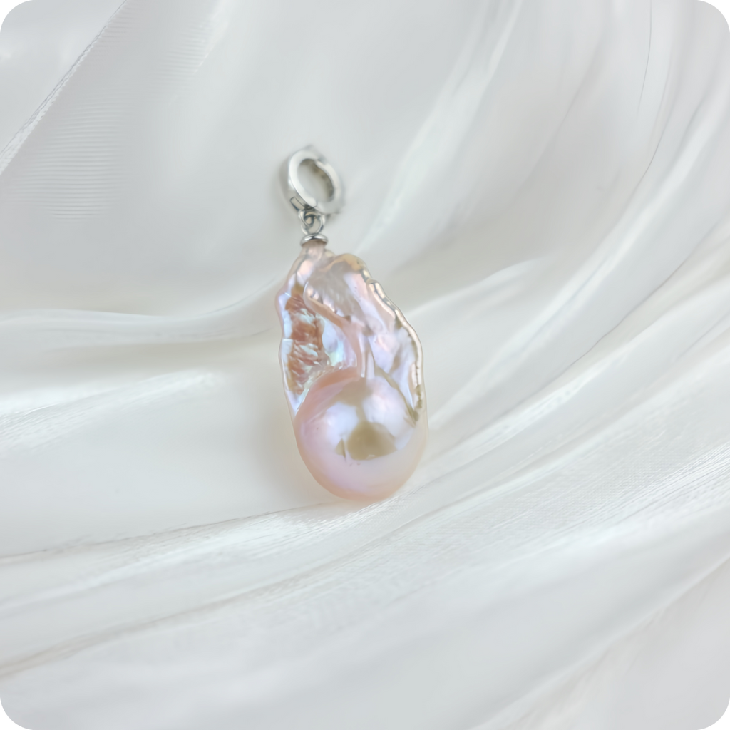 Baroque pearl pendant - Pink
