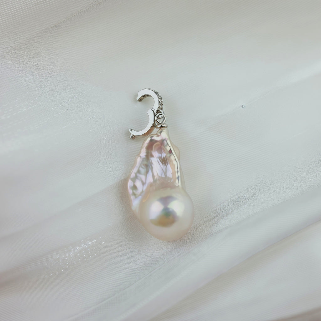 Baroque pearl pendant - Pink