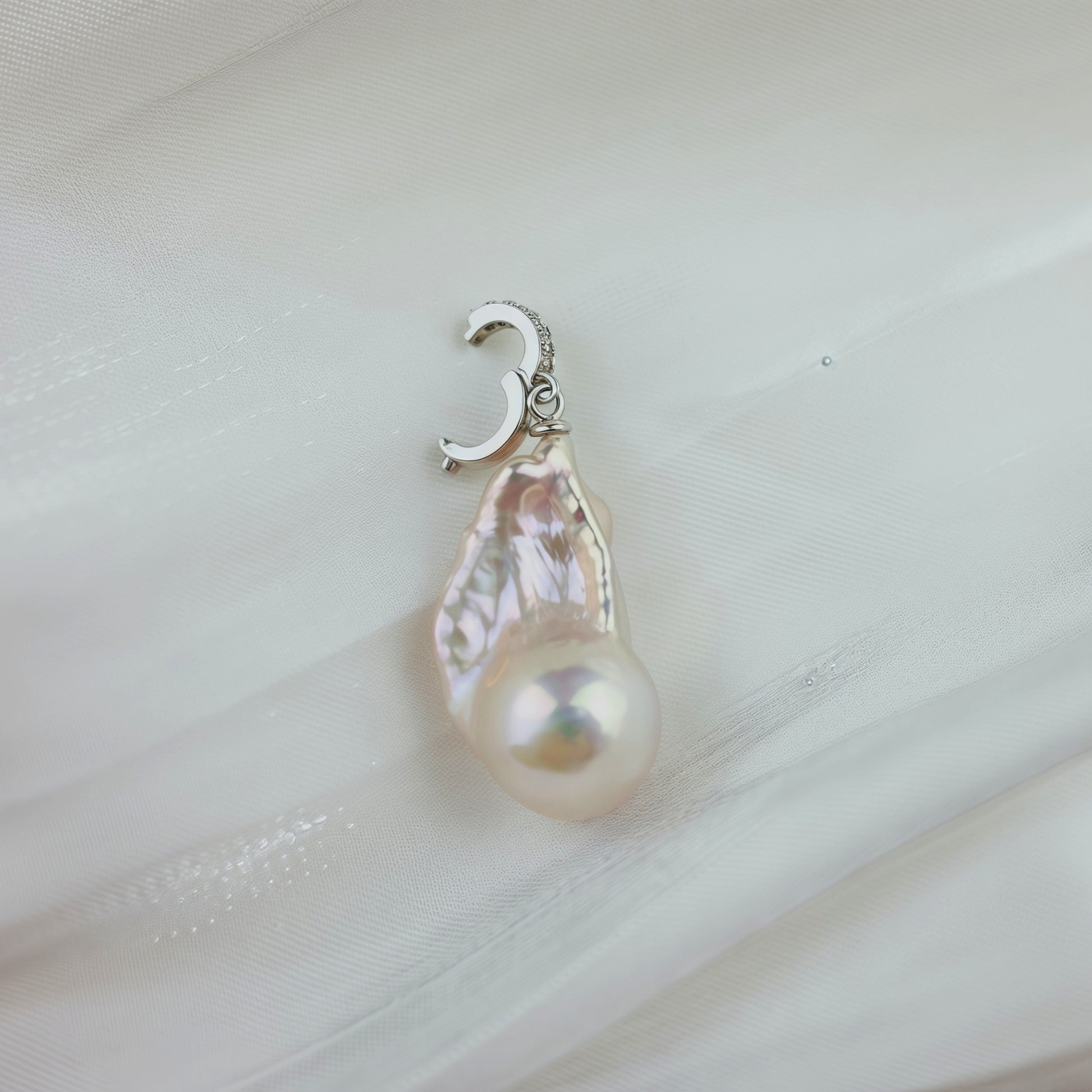 Baroque pearl pendant - Pink