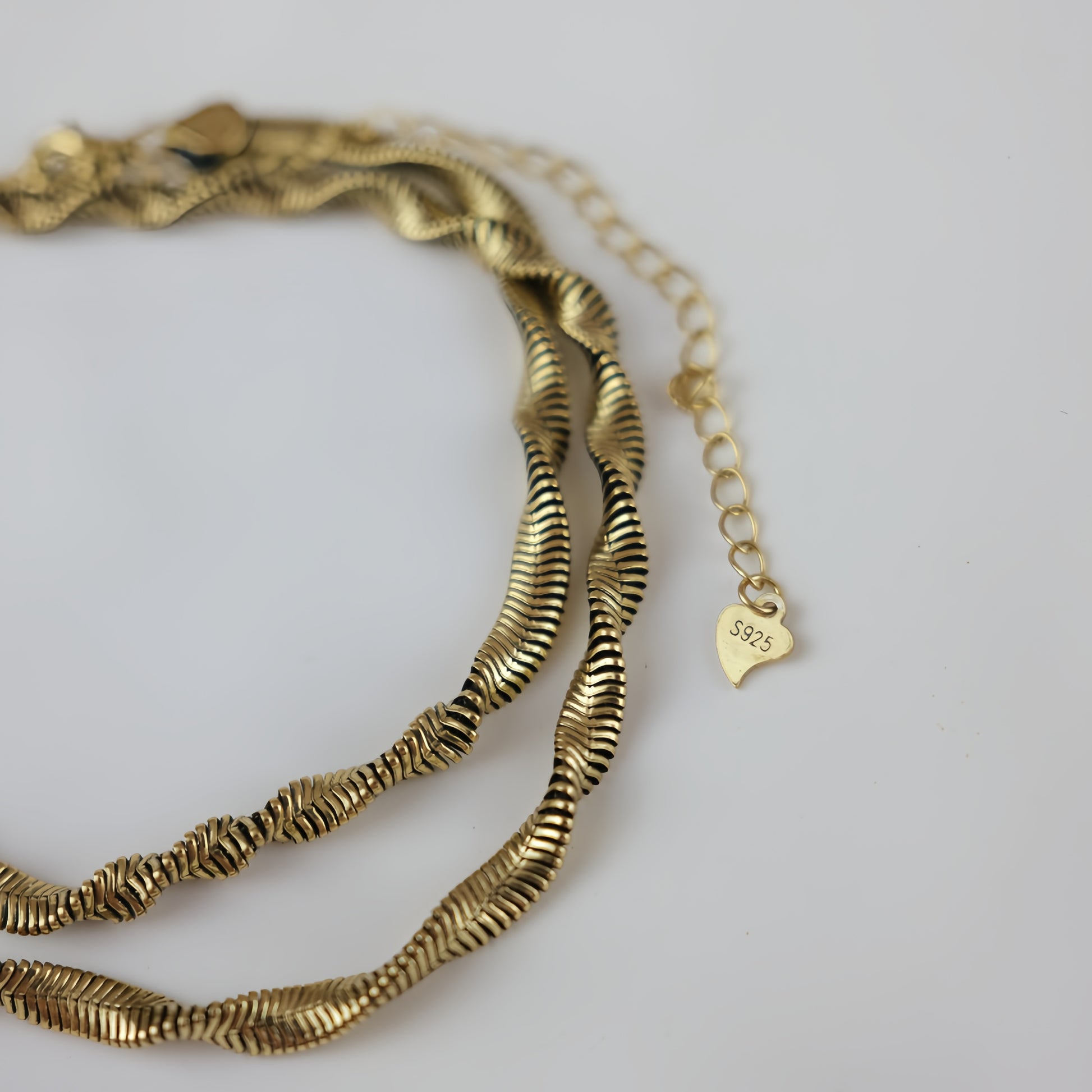 Oxidized sterling silver necklace - Kai