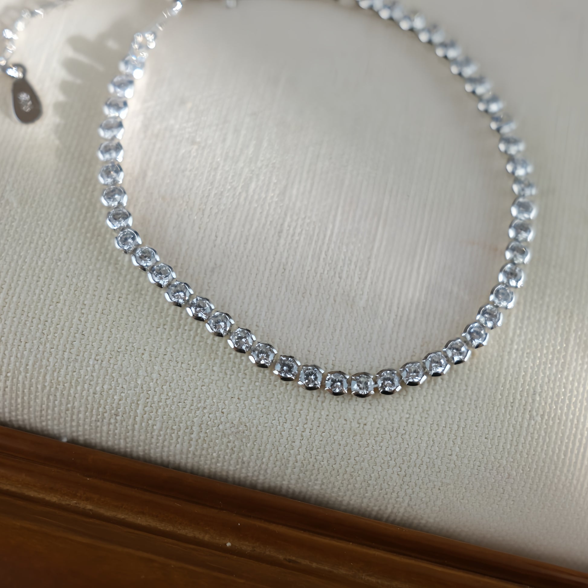 Sterling Silver Bubble Bracelet with Cubic Zirconia Accents - Celestia