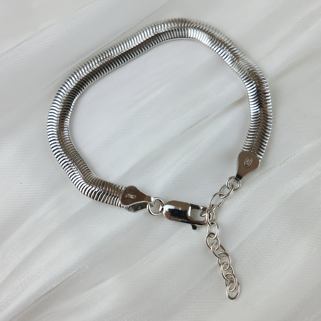 Flat Snake Chain Bracelet - Madison