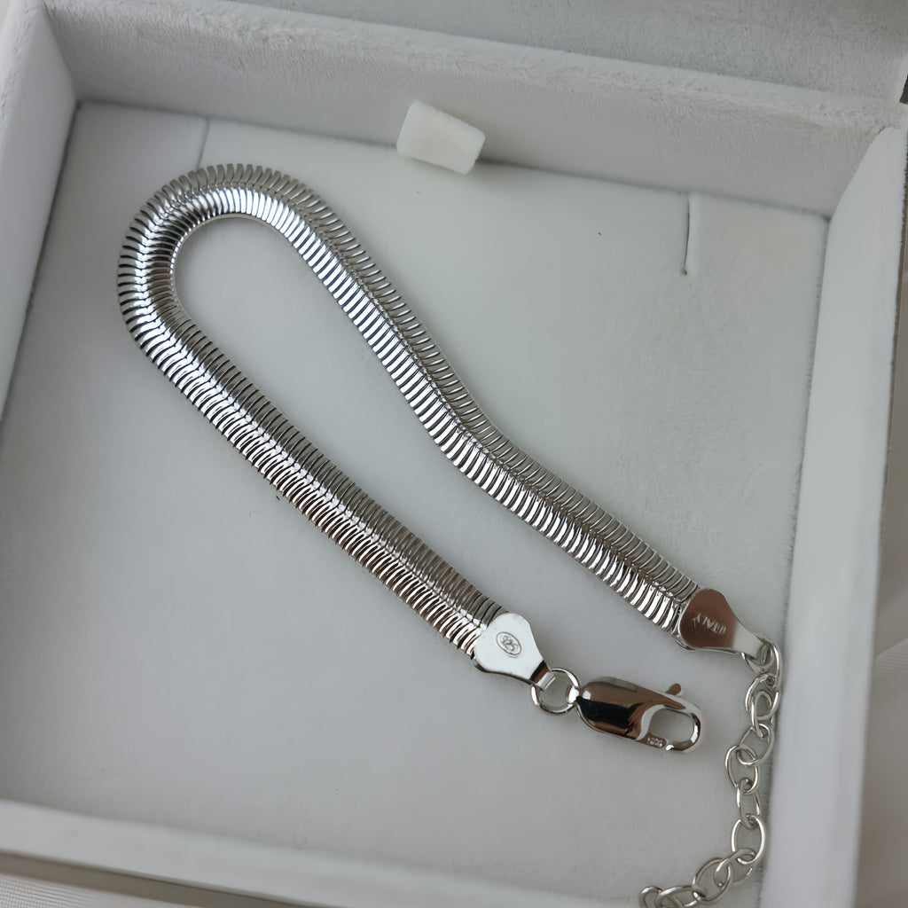 Flat Snake Chain Bracelet - Madison