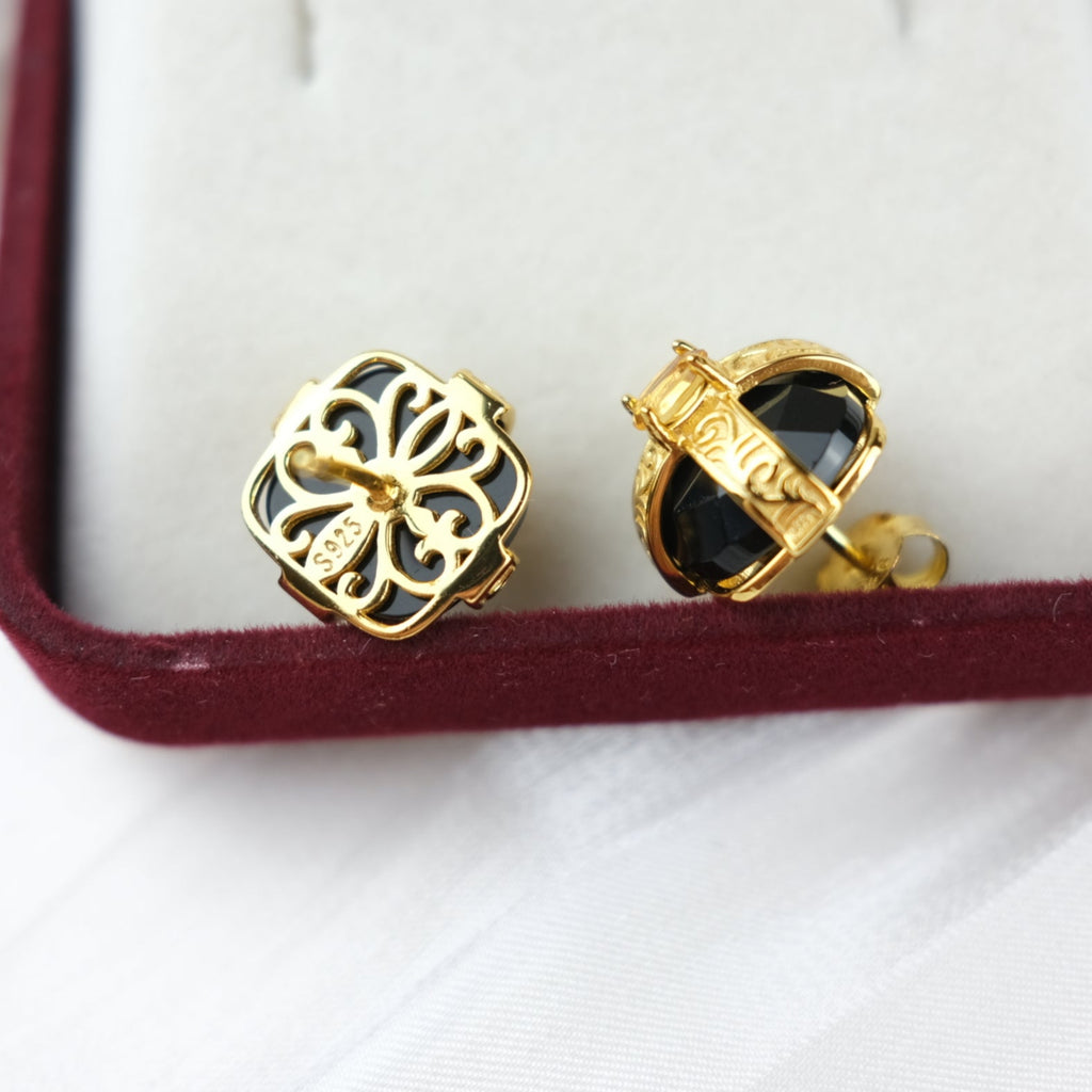 Midnight silver studs