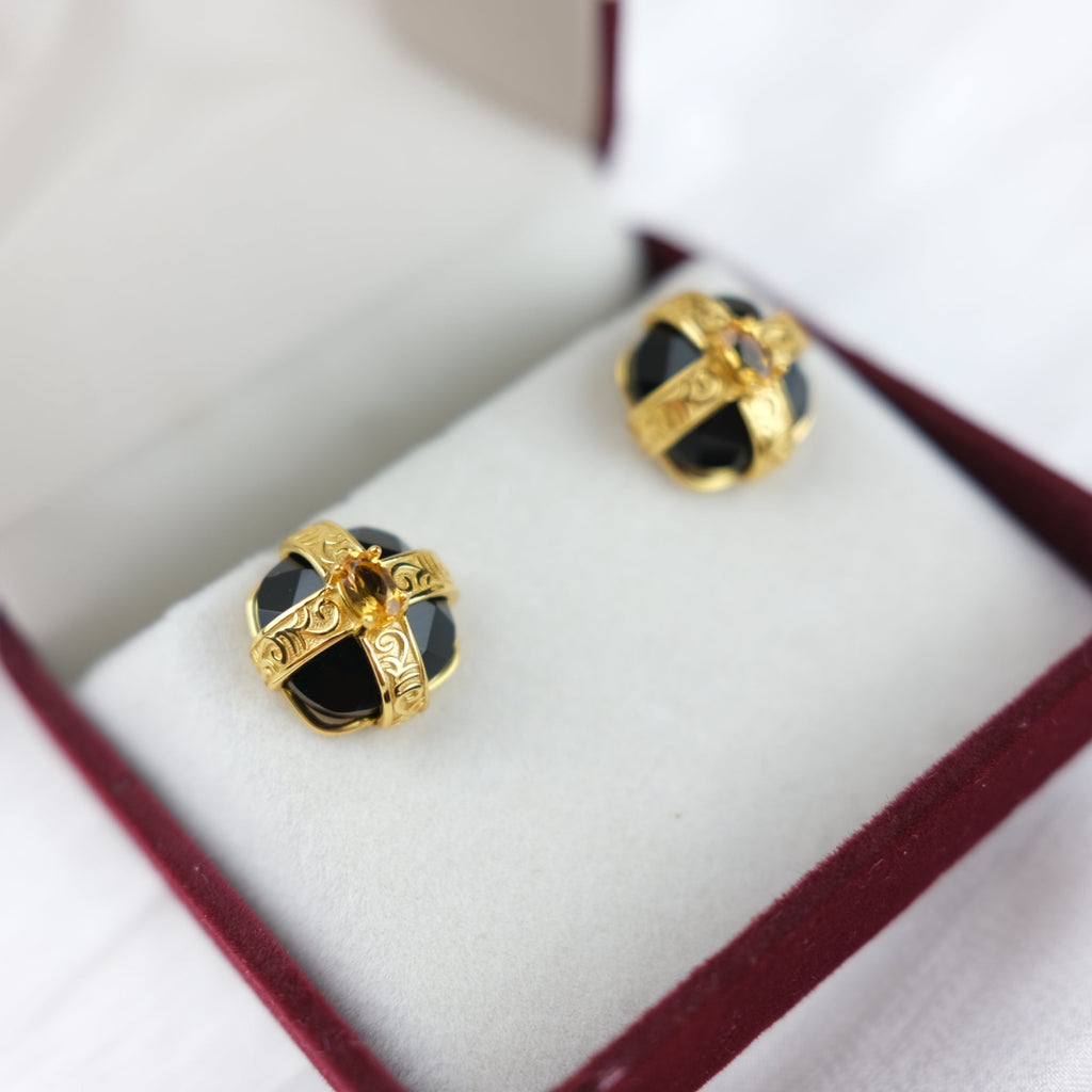 Midnight silver studs
