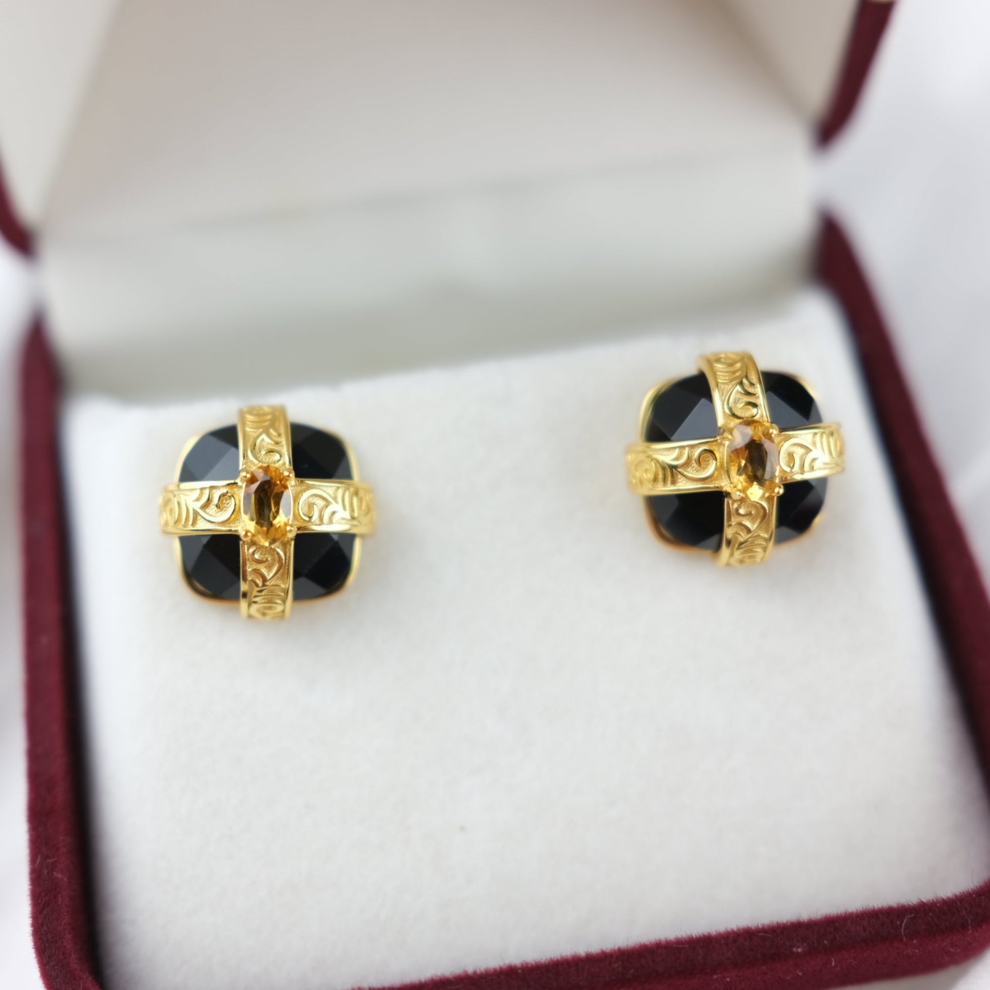 Midnight silver studs
