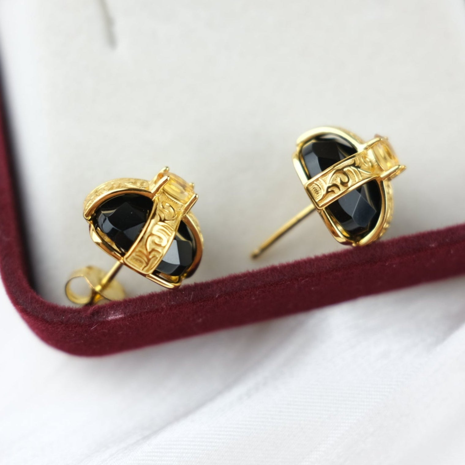 Midnight silver studs